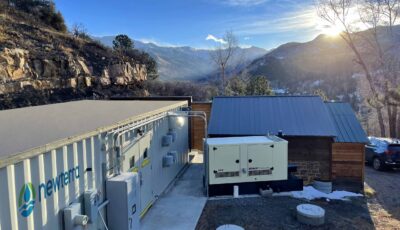 A Newterra treatment solution located in a mountain range