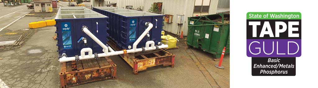 Banner image for Wisconsin Tape Guild with two blue container treatment solutions on the left.
