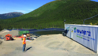 Newterra container solution at a mining site, workers in high visibility