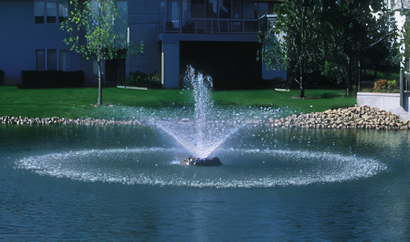AuraAER® Solar-Powered Floating Fountain