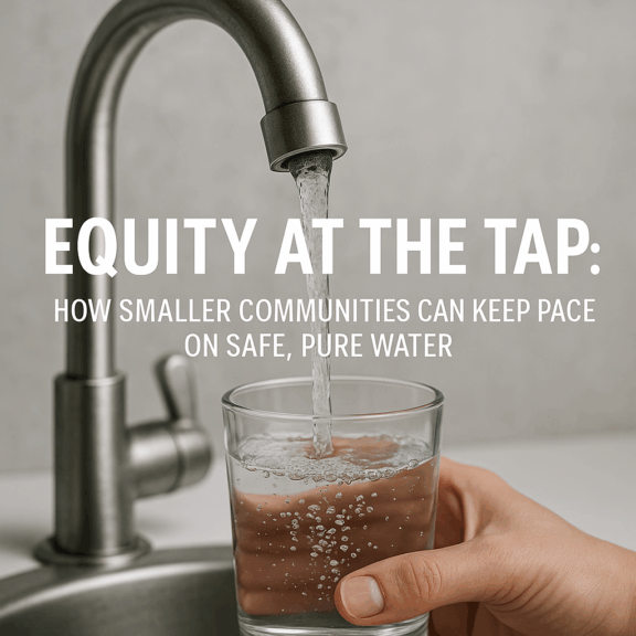 Clear water feels a glass from a kitchen tap